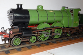 front LBSC Maisie 4-4-2 3.5" Atlantic live steam tender loco for sale