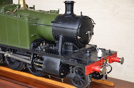 front view Exhibition GWR 5" small Prairie 2-6-2 live steam loco for sale