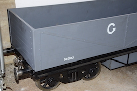 end view GWR 7.25" gauge live steam passenger wagons for sale