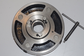 side Bunerd 8" 4 jaw independent slim body lathe chuck D1-3 camlock for sale Colchester Bantam Chipmaster, Harrison M250, Myford 254 Emco.