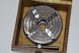 front English Crown 4 jaw 6" independent chuck lathe chuck Myford for sale.