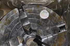 face New Toolmex byson 4 jaw 6" independent chuck lathe chuck Myford for sale.