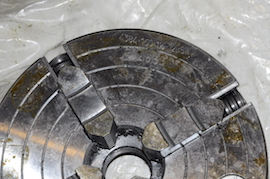 number New Toolmex byson 4 jaw 6" independent chuck lathe chuck Myford for sale.