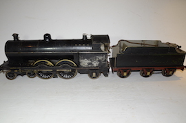 right view Antique vintage 1928 3.5 live steam loco locomotive  LNWR Atlantic 442 Bowen Cook George Whale for sale