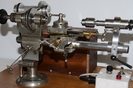 front B.T.M. watchmaker's lathe by ROF BTM  E.H.Jones Ltd for sale