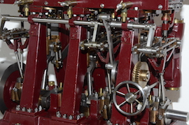 detail J.G.S. Clarke O.B. Bolton triple expansion live steam engine for sale. Reeves