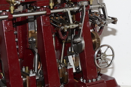 detail2 J.G.S. Clarke O.B. Bolton triple expansion live steam engine for sale. Reeves