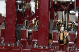 crank J.G.S. Clarke O.B. Bolton triple expansion live steam engine for sale. Reeves