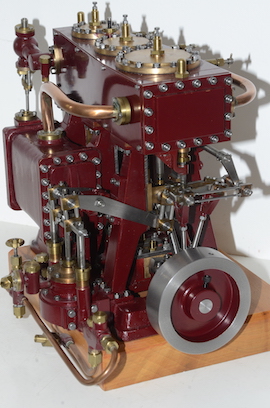 main J.G.S. Clarke O.B. Bolton triple expansion live steam engine for sale. Reeves