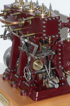 main J.G.S. Clarke O.B. Bolton triple expansion live steam engine for sale. Reeves