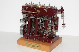front J.G.S. Clarke O.B. Bolton triple expansion live steam engine for sale. Reeves