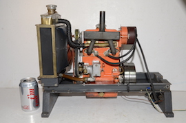 main Edgar Westbury Hermes Petrol twin cylinder model IC engine with radiator for sale