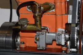 side Edgar Westbury Hermes  Petrol twin cylinder model IC engine with radiator for sale