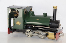 right Gauge 1 Roundhouse Bertie 0-4-0 live steam tank loco 16mm on 32mm track for sale.
