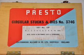 main view Presto BA Tap & Die set for sale