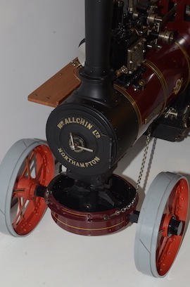 front 1.5" Royal Chester Allchin live steam traction engine for sale