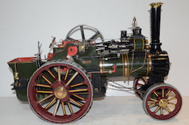 front view Allchin 1.5" live steam traction engine for sale