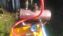test Large live steam copper boiler for sale