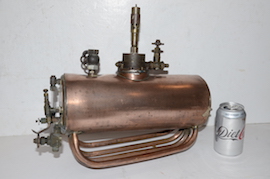 Large live steam copper boiler for sale