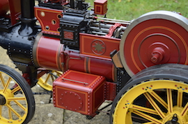 side view 2" Burrell Showmans live steam traction engine for sale
