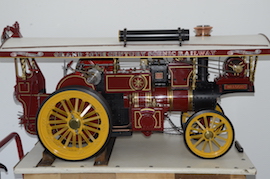 right Exhibition 2" Burrell Showmans live steam traction engine for sale.