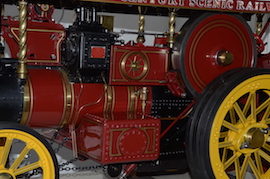 detail Exhibition 2" Burrell Showmans live steam traction engine for sale.