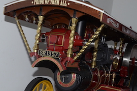 front2 Exhibition 2" Burrell Showmans live steam traction engine for sale.