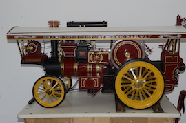 left Exhibition 2" Burrell Showmans live steam traction engine for sale.