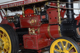 belt Exhibition 2" Burrell Showmans live steam traction engine for sale.