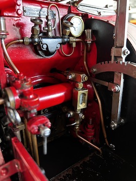 glass Exhibition 2" Burrell Showmans live steam traction engine for sale.