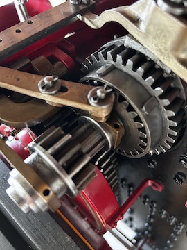 gear select  Exhibition 2" Burrell Showmans live steam traction engine for sale.