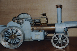 old9 Exhibition 2" Burrell Showmans live steam traction engine for sale.