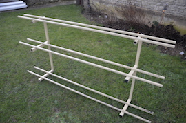 3.5" & 5" live steam locomotive display track rack for sale