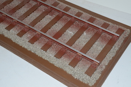 end 5" gauge loco display track 1 meter section for sale.