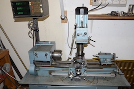 main Emcomat 7 Emco lathe with milling column head attachment for sale