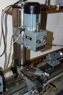 head Emcomat 7 Emco lathe with milling column head attachment for sale