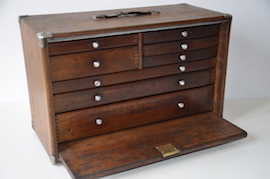 main Neslein wooden engineers cabinet box  for sale