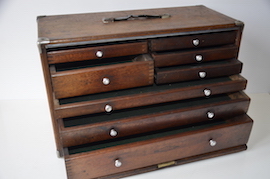 draw Neslein wooden engineers cabinet box  for sale