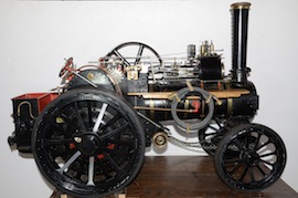 front view Fowler 2" live steam traction engine for sale