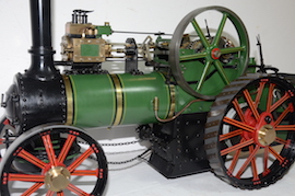 front view Fowler Allchin 1.5" live steam traction engine for sale