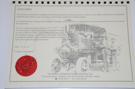 certificate Maxwell Hemmens 1" Burrell Showmans live steam traction engine for sale