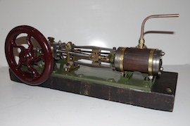 right Large vintage antique horizontal live steam mill engine for sale