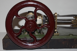 fly wheel Large vintage antique horizontal live steam mill engine for sale