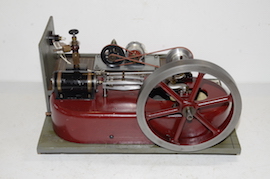 left Vintage Horizontal live steam mill engine Stuart dynamo for sale.