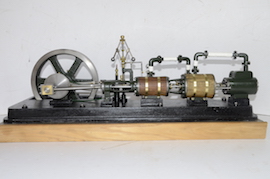 main view large horizontal tandem compound live steam engine for sale