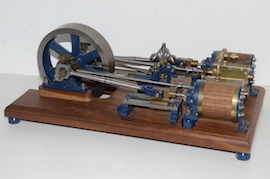Horizontal twin live steam engine for sale