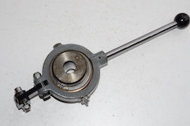 front view lever action collet chuck myford lathe for sale