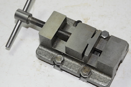 main view Myford machine vice for vertical milling slide for sale