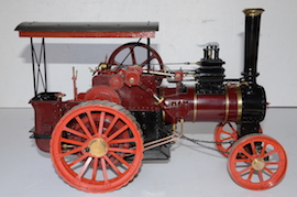 left view Minnie live steam traction engine 1 inch  for sale