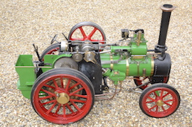 front view Minnie 2" live steam traction engine for sale